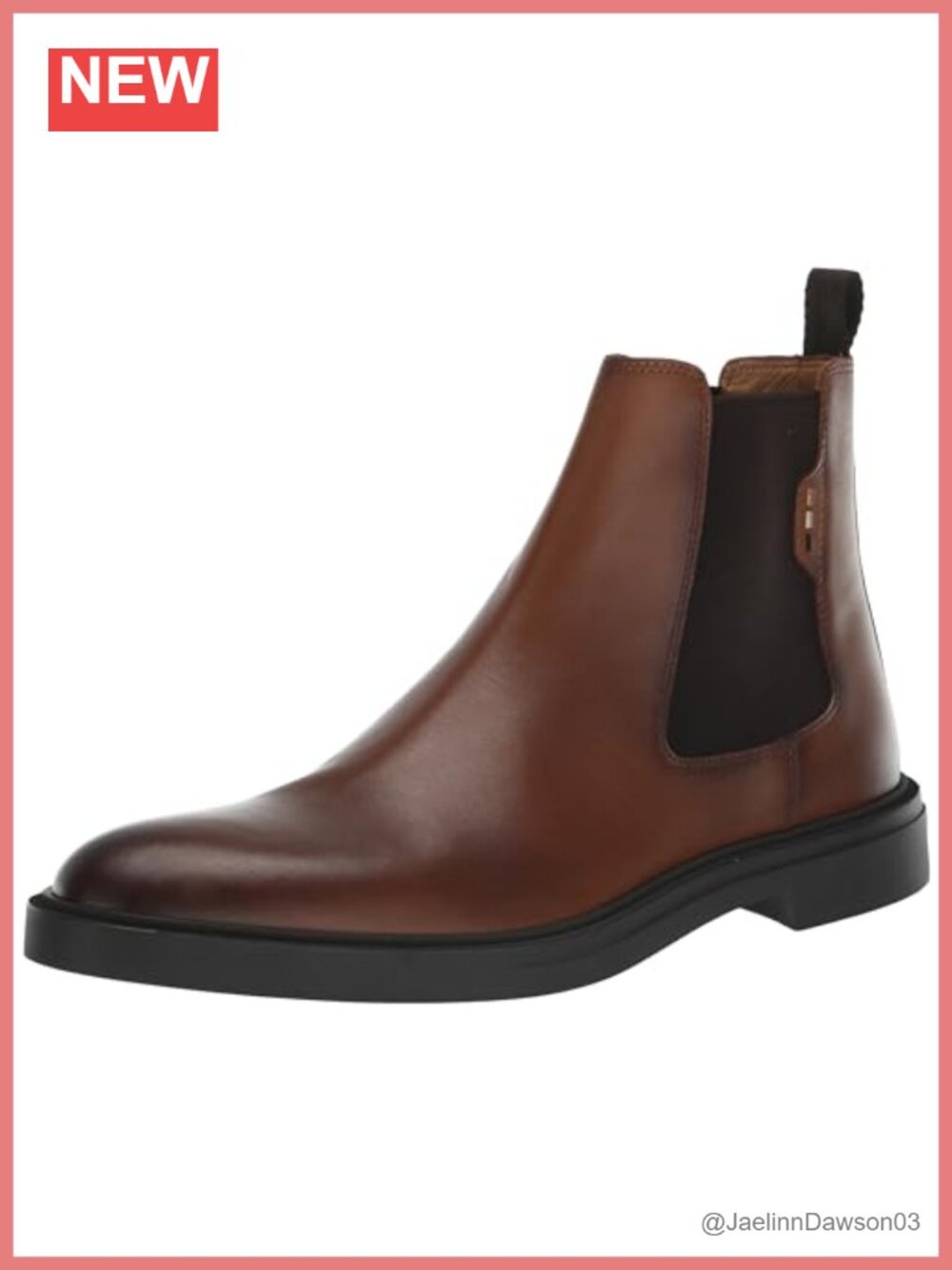 Smooth Leather Chelsea Ankle Boot Flat Pull-On Closed Toe Rubber Sole